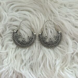 Silver hoop earrings